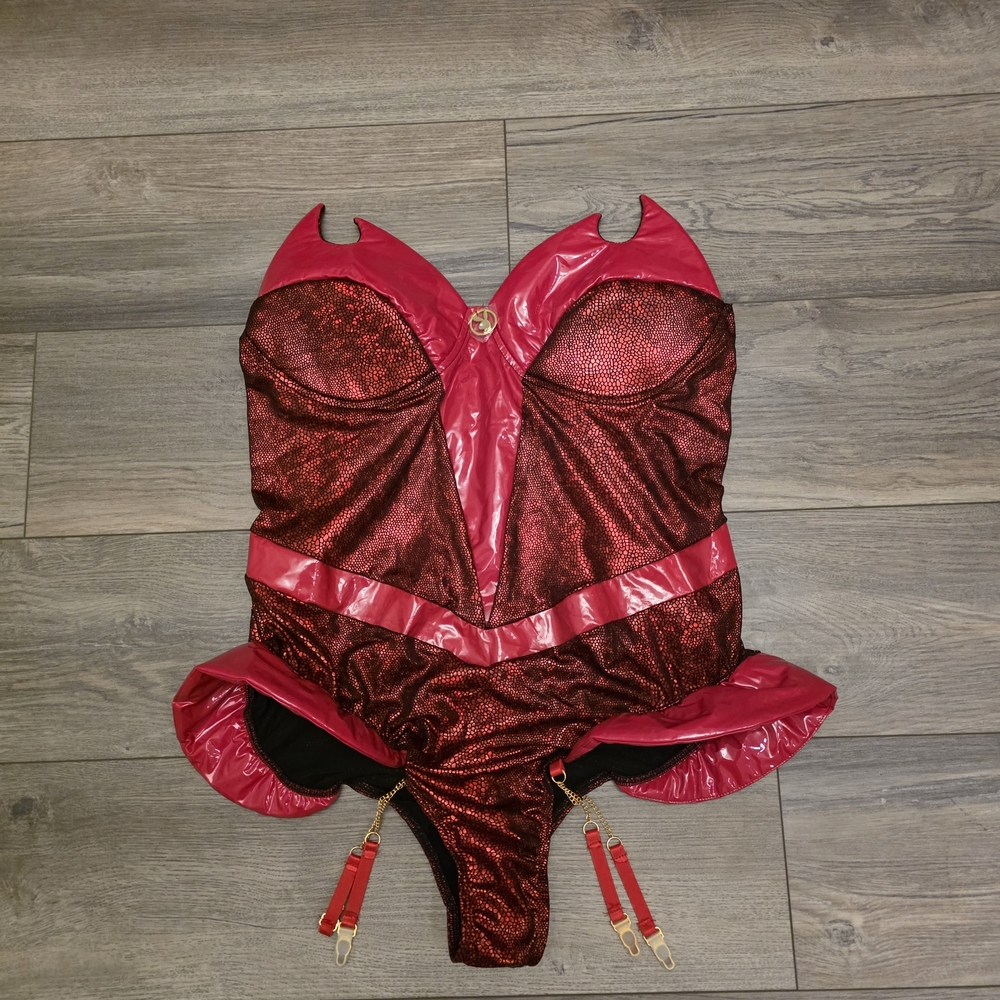 Intimates Playboy Devilicious Diva Costume Lingere Bodysuit